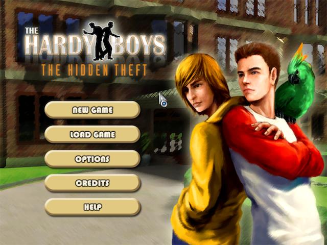 The Hardy Boys: The Hidden Theft title screen for Wii