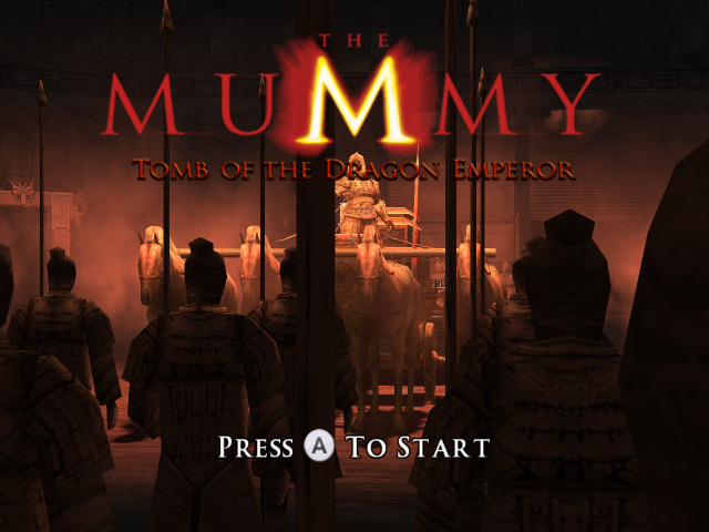 The Mummy Tomb of the Dragon Emperor title screen for Wii