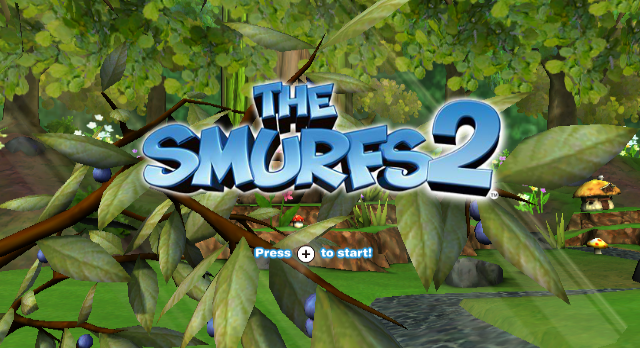 The Smurfs 2 title screen for Wii