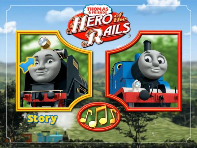 Thomas & Friends: Hero of the Rails title screen for Wii