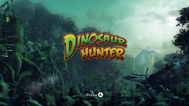 Top Shot: Dinosaur Hunter title screen for Wii