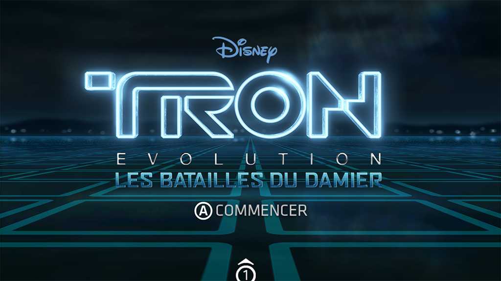 Tron: Evolution Battle Grids title screen for Wii