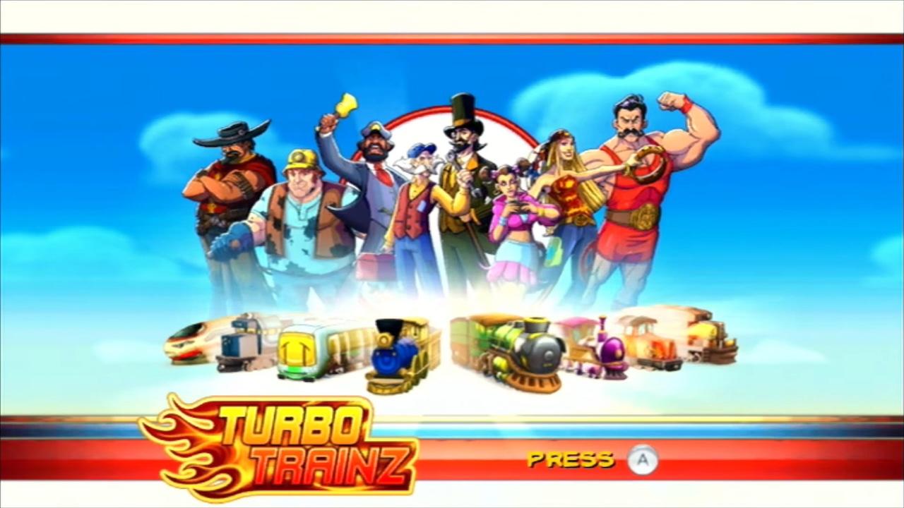 Turbo Trainz title screen for Wii