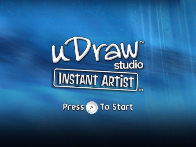 uDraw Studio: Instant Artist title screen for Wii