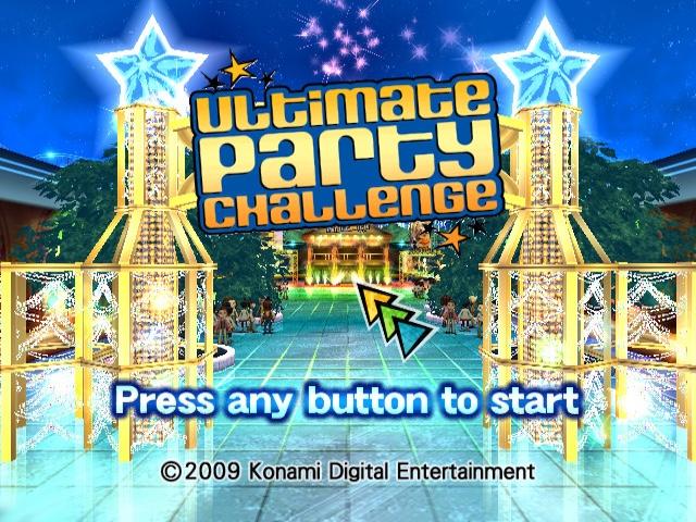 Ultimate Party Challenge title screen for Wii