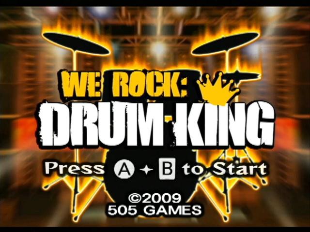 We Rock: Drum King title screen for Wii