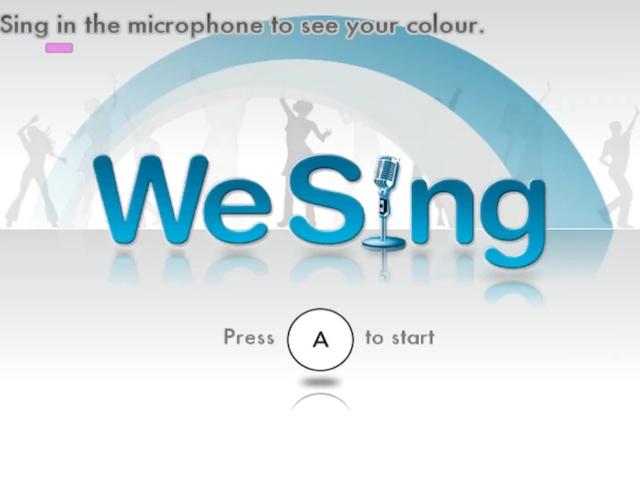 We Sing title screen for Wii