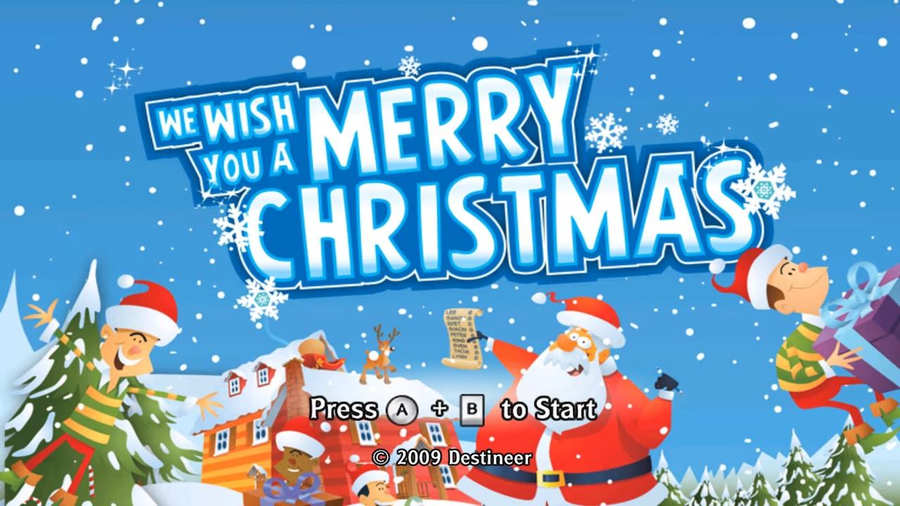 We Wish You a Merry Christmas title screen for Wii