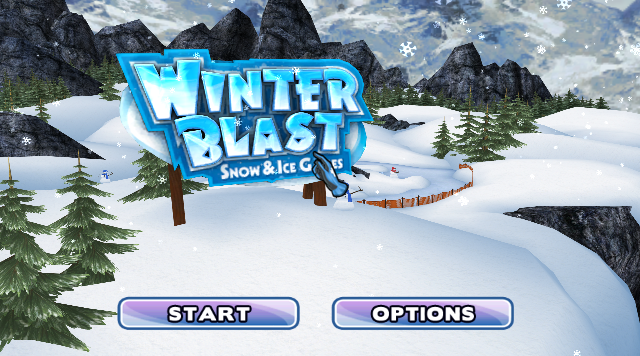 Winter Blast: 9 Snow & Ice Games title screen for Wii