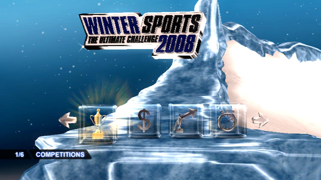 Winter Sports: The Ultimate Challenge 2008 title screen for Wii