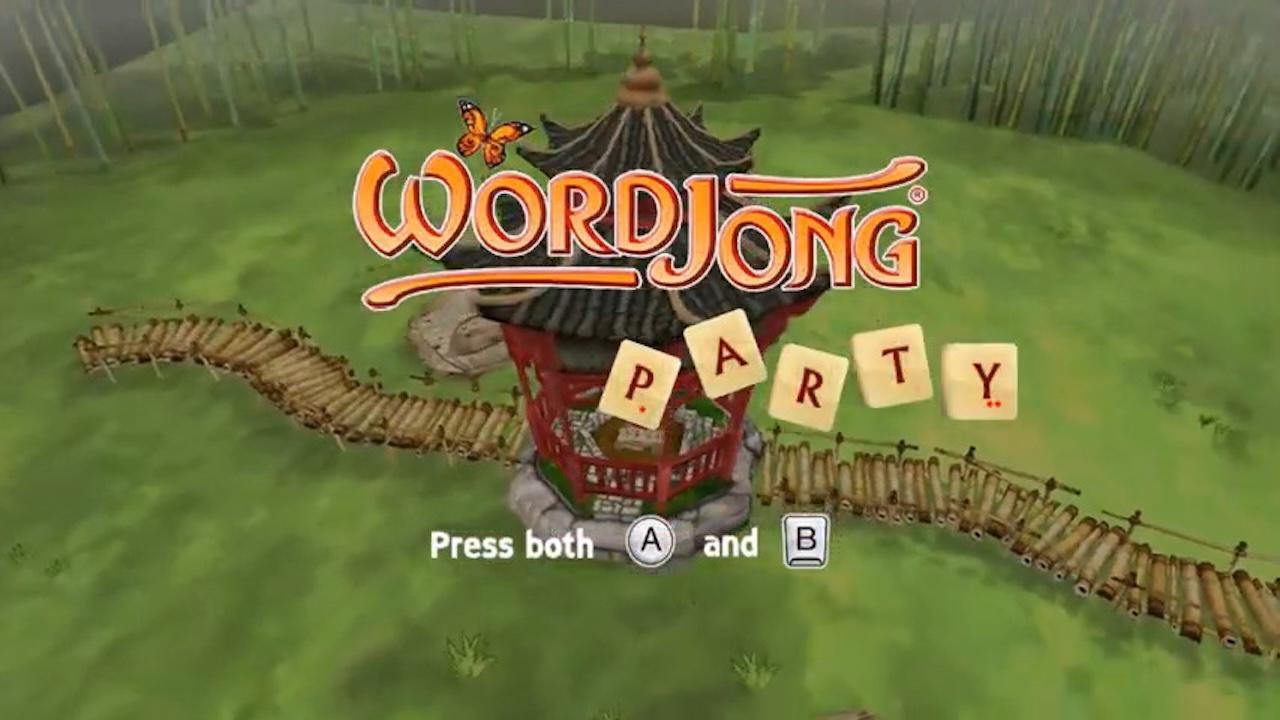 WordJong Party title screen for Wii