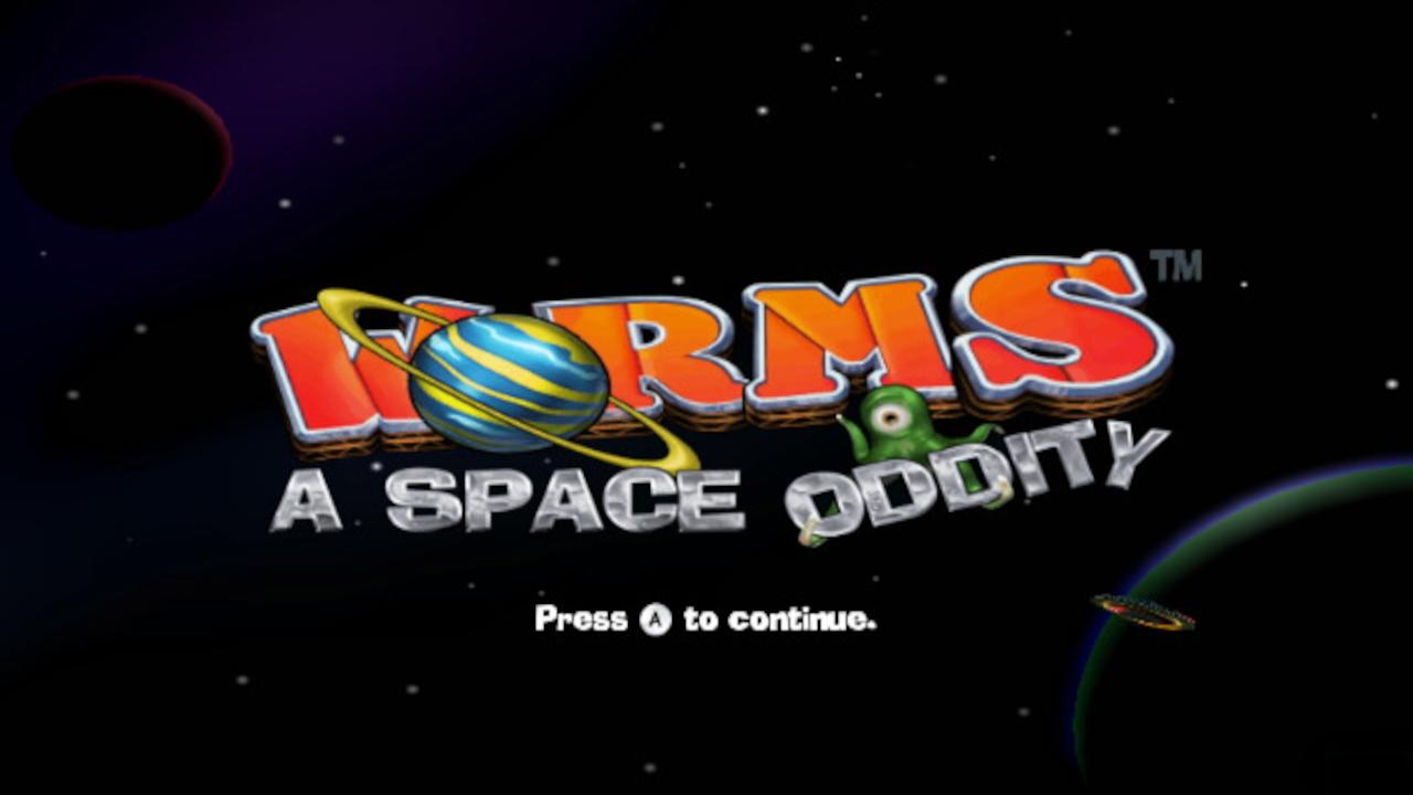 Worms: A Space Oddity title screen for Wii