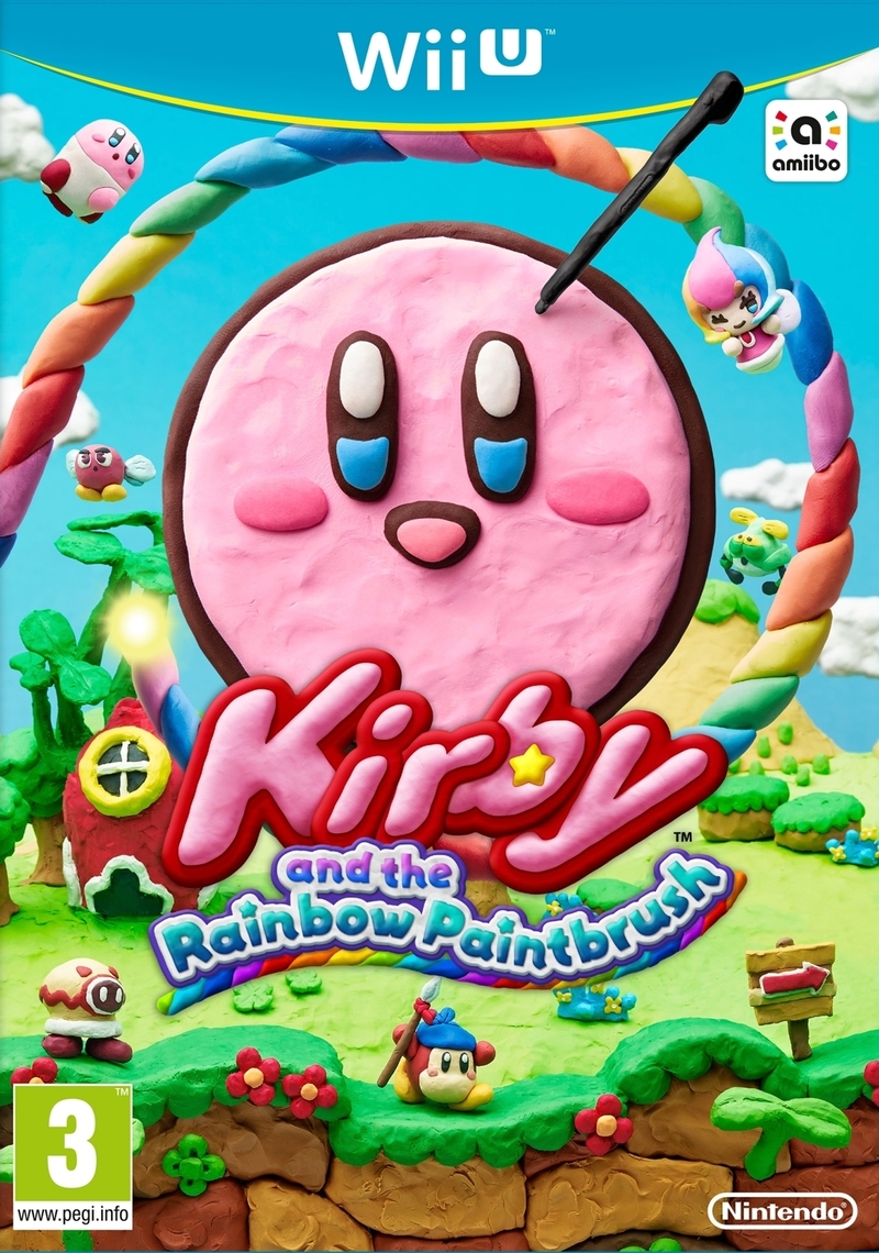 Kirby and the Rainbow Paintbrush box art for Wii U