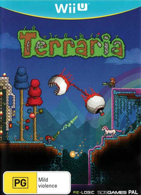Terraria box art for Wii U