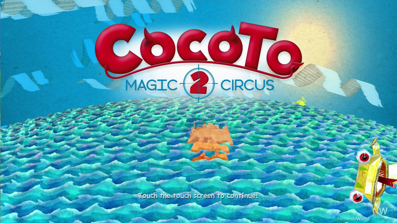 Cocoto Magic Circus 2 title screen for Wii U