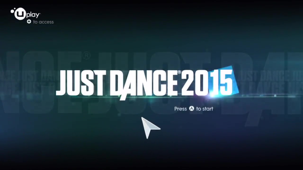Just Dance 2015 title screen for Wii U