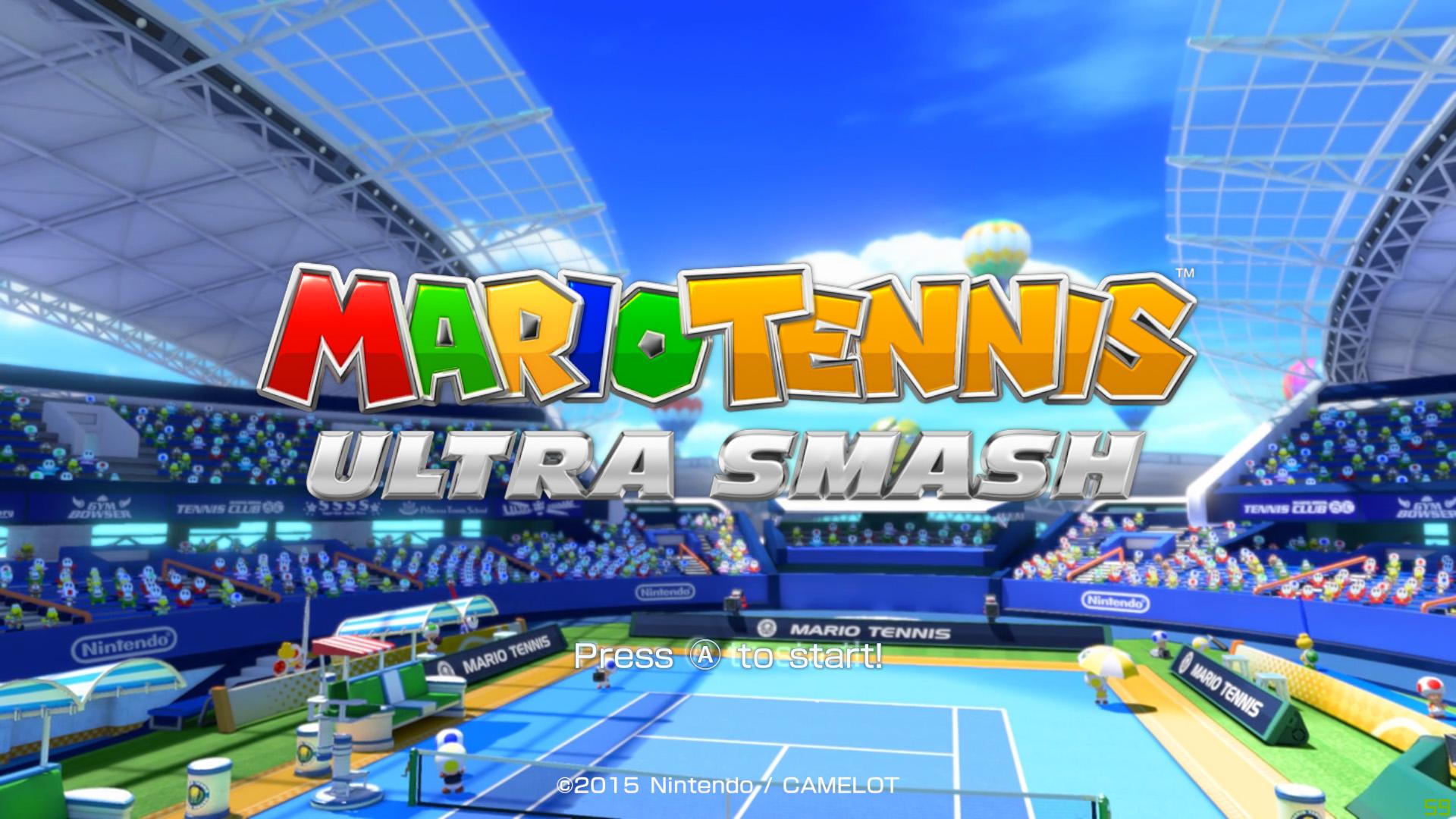 Mario Tennis: Ultra Smash title screen for Wii U