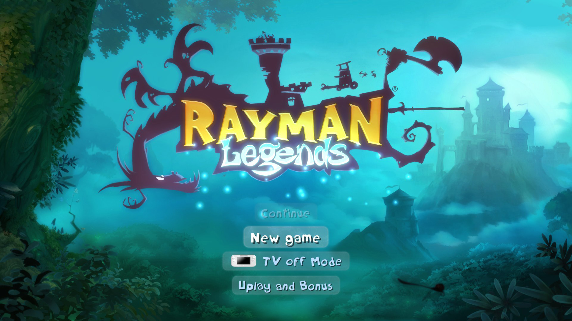 Rayman Legends title screen for Wii U
