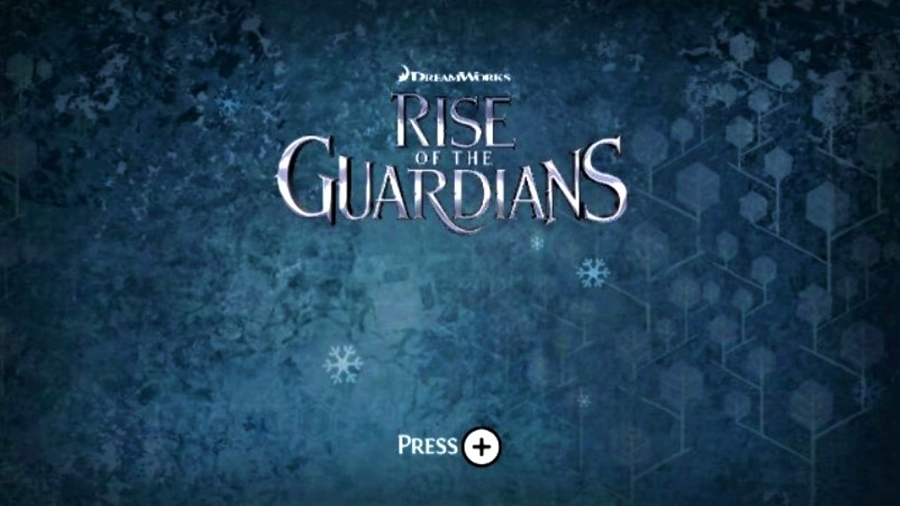 Rise of the Guardians title screen for Wii U