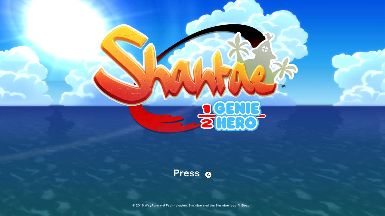 Shantae Half-Genie Hero title screen for Wii U