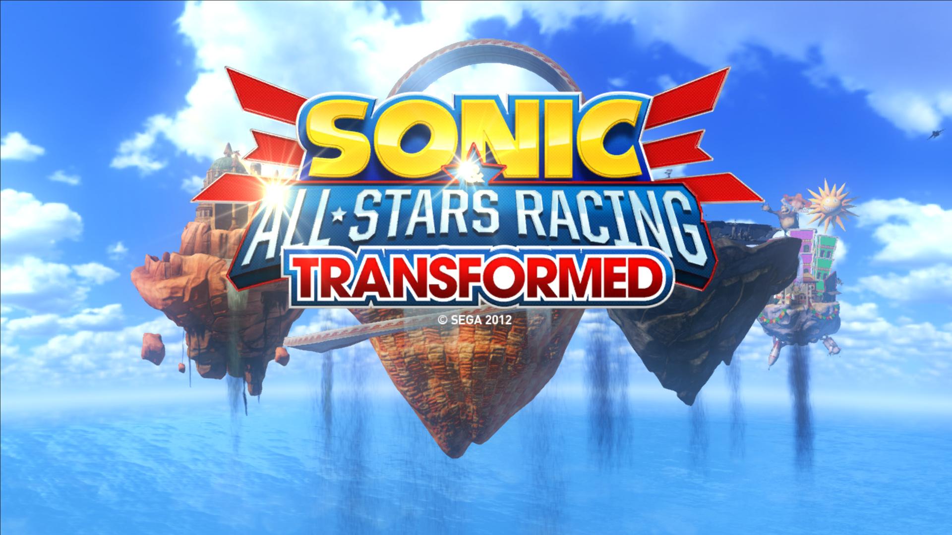Sonic & All-Stars Racing Transformed title screen for Wii U