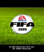 FIFA Soccer 2005 title screen for N-Gage