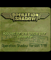 Operation Shadow title screen for N-Gage