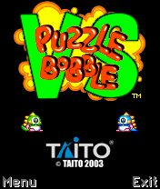 Puzzle Bobble VS title screen for N-Gage