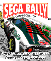 Sega Rally Championship title screen for N-Gage