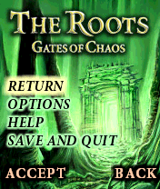 The Roots: Gates of Chaos title screen for N-Gage