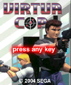 Virtua Cop [Not For Resale] title screen for N-Gage