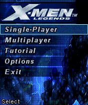 X-Men Legends title screen for N-Gage