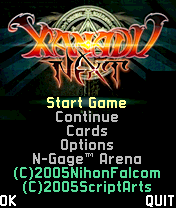 Xanadu Next title screen for N-Gage