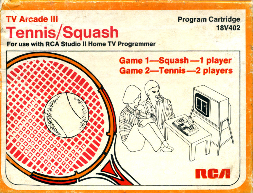 Tennis/Squash box art for RCA Studio II