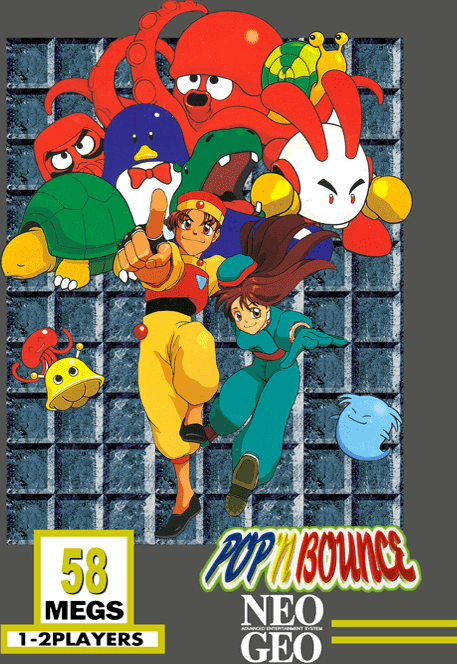 Pop 'n Bounce box art for Neo Geo