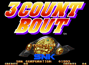 3 Count Bout title screen for Neo Geo