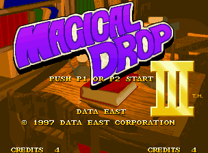 Magical Drop III title screen for Neo Geo AES