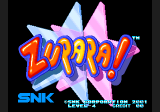 Zupapa title screen for Neo Geo