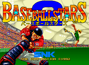 Baseball Stars 2 title screen for Neo Geo AES