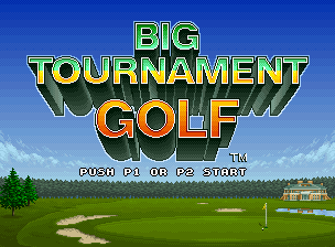 Big Tournament Golf title screen for Neo Geo