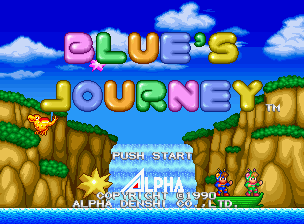 Blue's Journey title screen for Neo Geo