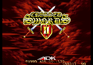 Crossed Swords II title screen for Neo Geo AES