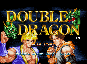 Double Dragon title screen for Neo Geo AES