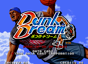 Dunk Dream title screen for Neo Geo AES
