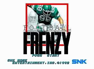 Football Frenzy title screen for Neo Geo AES