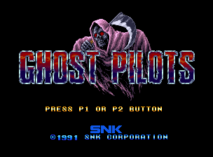 Ghost Pilots title screen for Neo Geo AES