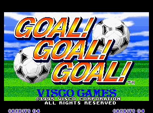 Goal! Goal! Goal title screen for Neo Geo