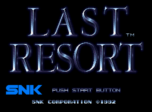 Last Resort title screen for Neo Geo AES
