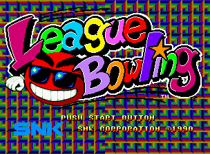 League Bowling title screen for Neo Geo AES