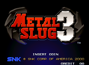 Metal Slug 3 title screen for Neo Geo AES